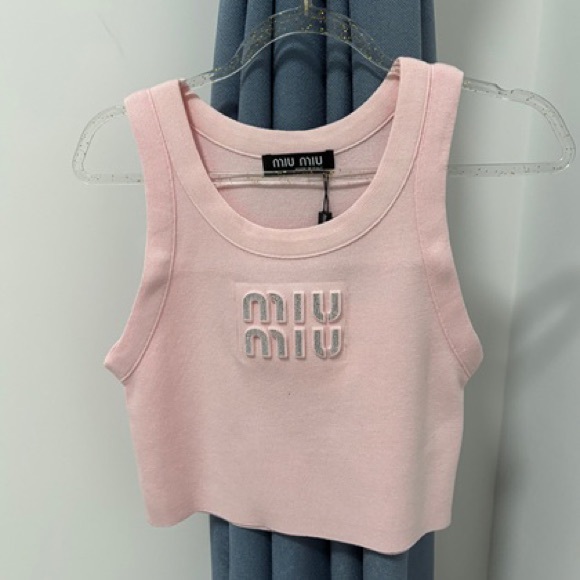 MIU MIU pink tank top - Picture 1 of 4